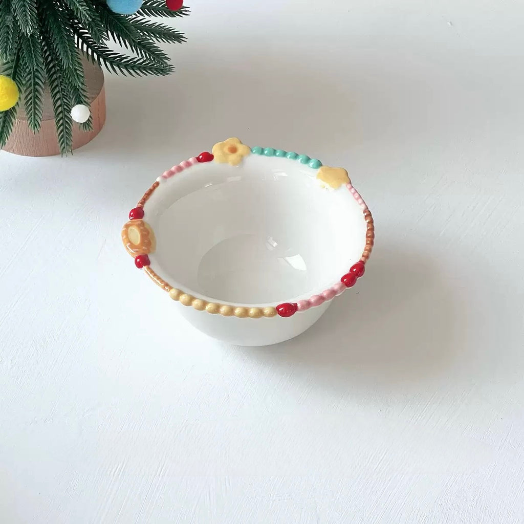 Ciotola in ceramica a forma di gattino colorato