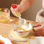 Ciotola in ceramica a forma di gattino colorato