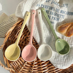 Cucchiai in ceramica color macaron fatti a mano